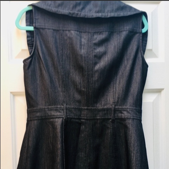 Calvin Klein Moto Utility Dress Vest Khaki Denim M - Picture 2 of 5